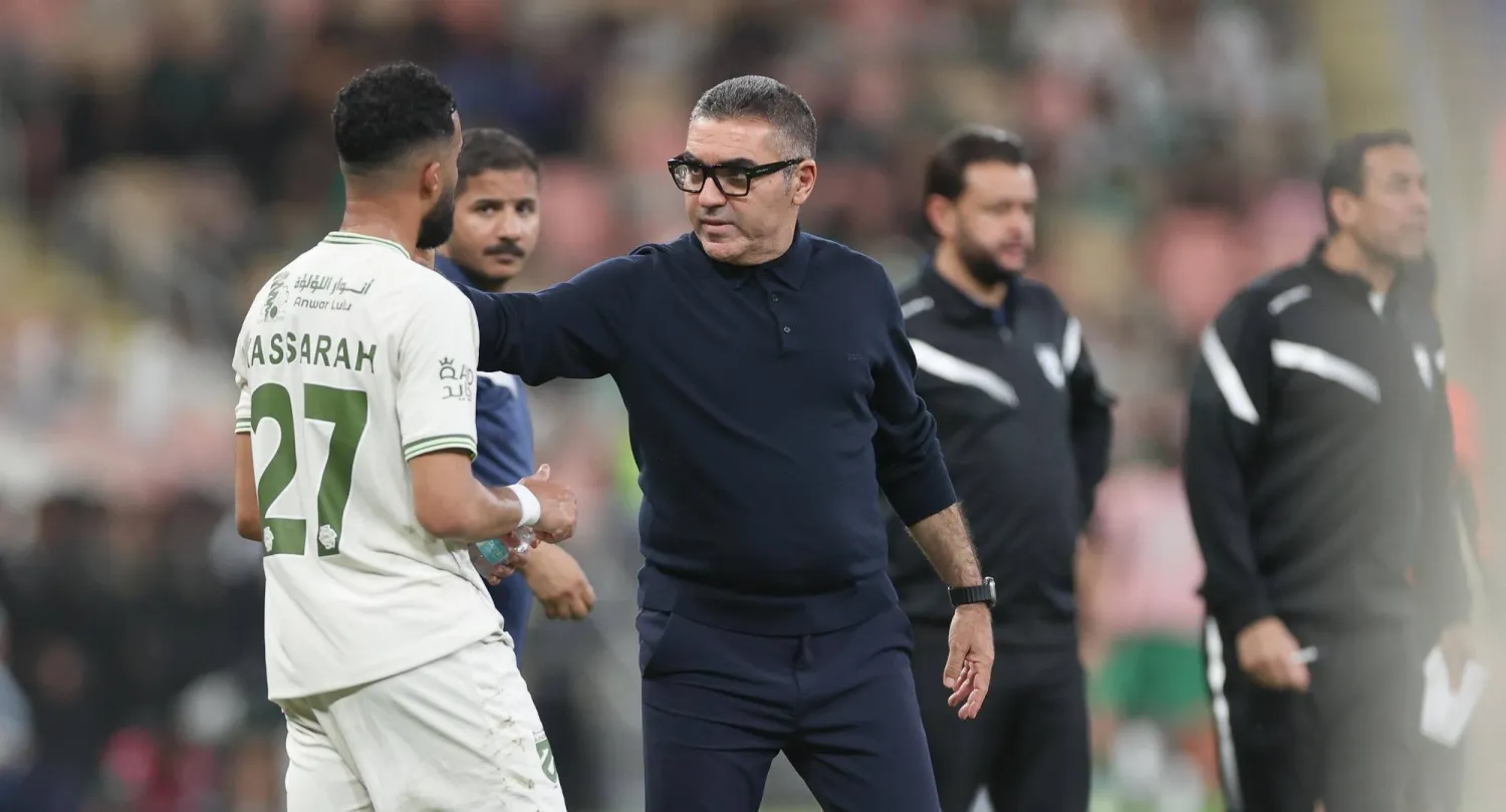  التونسي جلال قادري مدرب فريق الحزم (تصوير: عدنان مهدلي) 