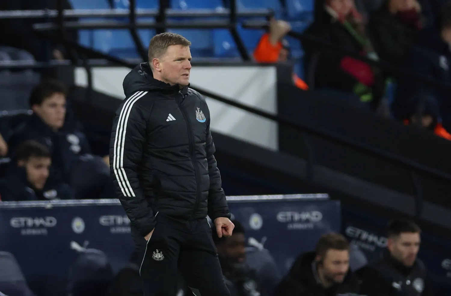 إيدي هاو المدير الفني لفريق نيوكاسل يونايتد (إ.ب.أ)