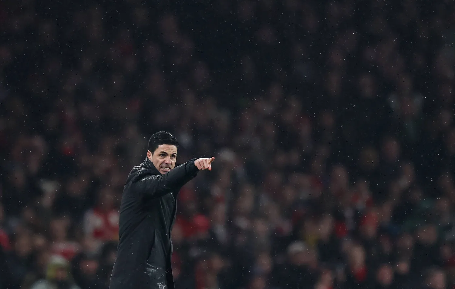 Football - Carabao Cup - Semi Final - Second Leg - Arsenal v Chelsea - Emirates Stadium, London, Britain - February 3, 2026 Arsenal manager Mikel Arteta reacts. (Action Images via Reuters)