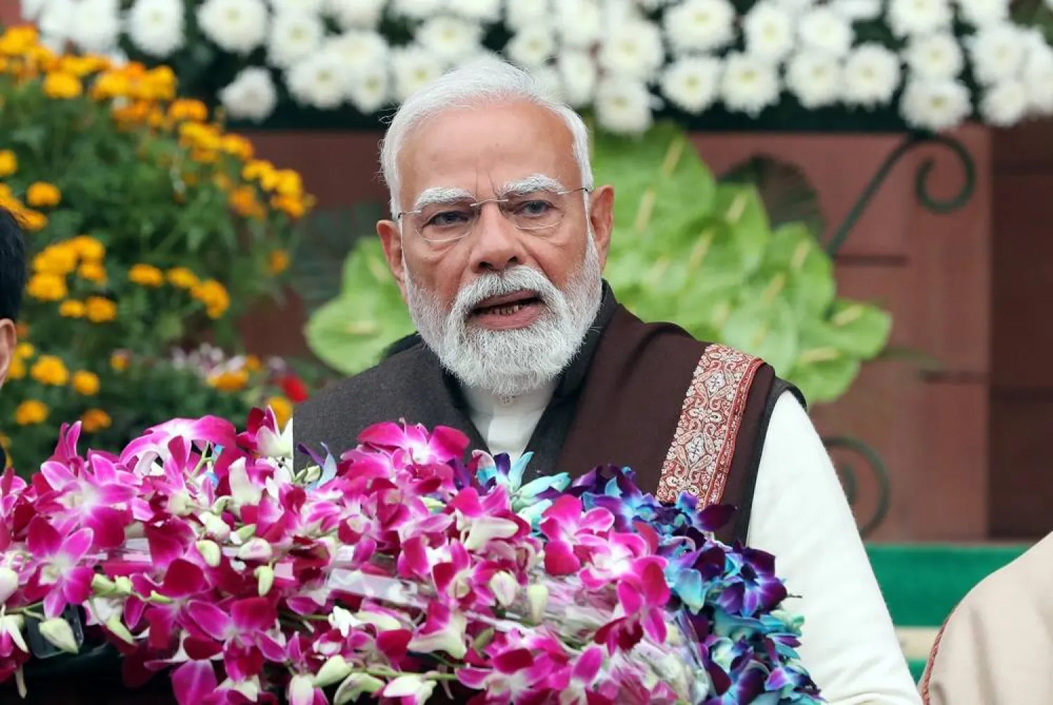 Indian Prime Minister Narendra Modi addresses the media before the budget session of Parliament at Parliament House in New Delhi, India, 29 January 2026. (EPA)