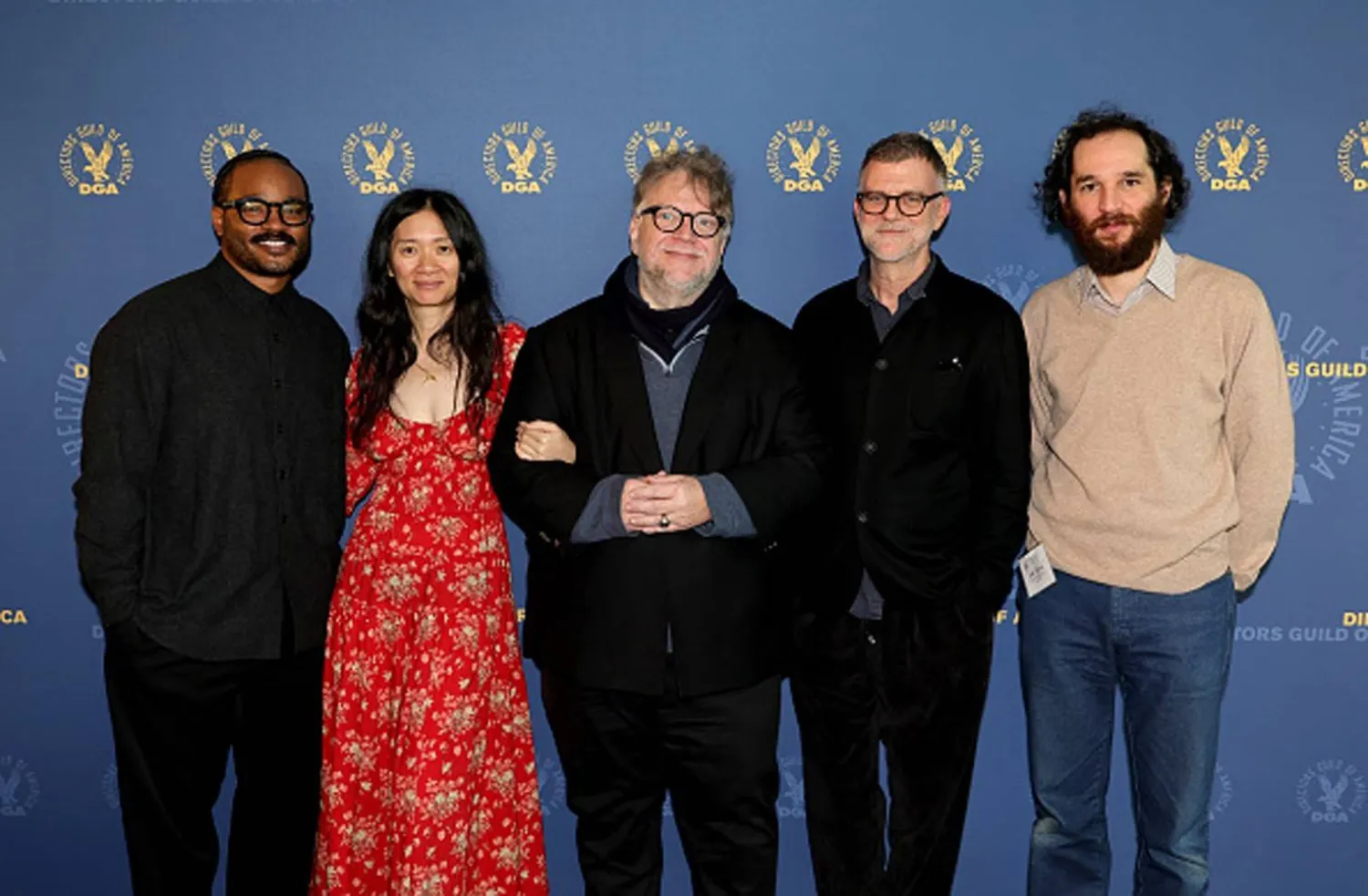 من اليسار ريان كوغلر وكلوي تشاو وغييرمو دل تورو وبول توماس أندرسن وجوش صفدي (غيتي)