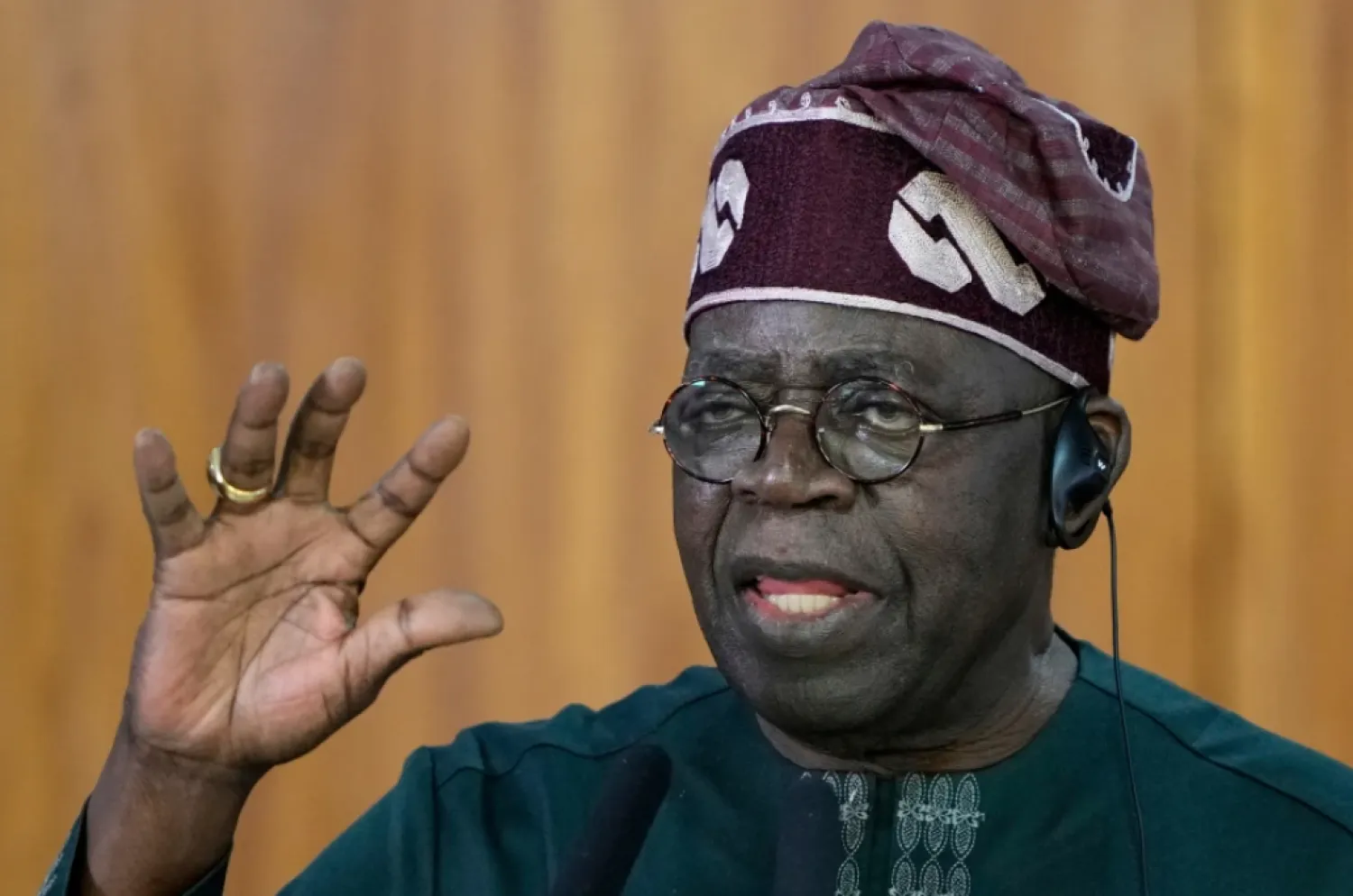 Nigeria’s President Bola Tinubu gives a joint statement with Brazil’s President Luiz Inacio Lula da Silva, at the Planalto presidential palace, in Brasilia, Brazil, Aug. 25, 2025. (AP Photo/Eraldo Peres, File)

