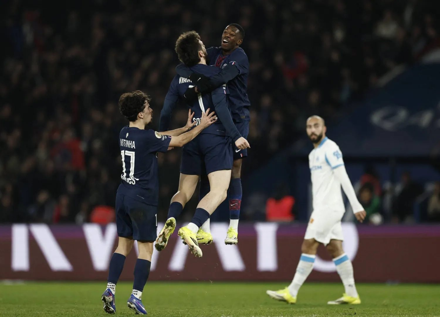 فرحة باريس سان جيرمان تكررت خمس مرات أمام مرسيليا (رويترز)