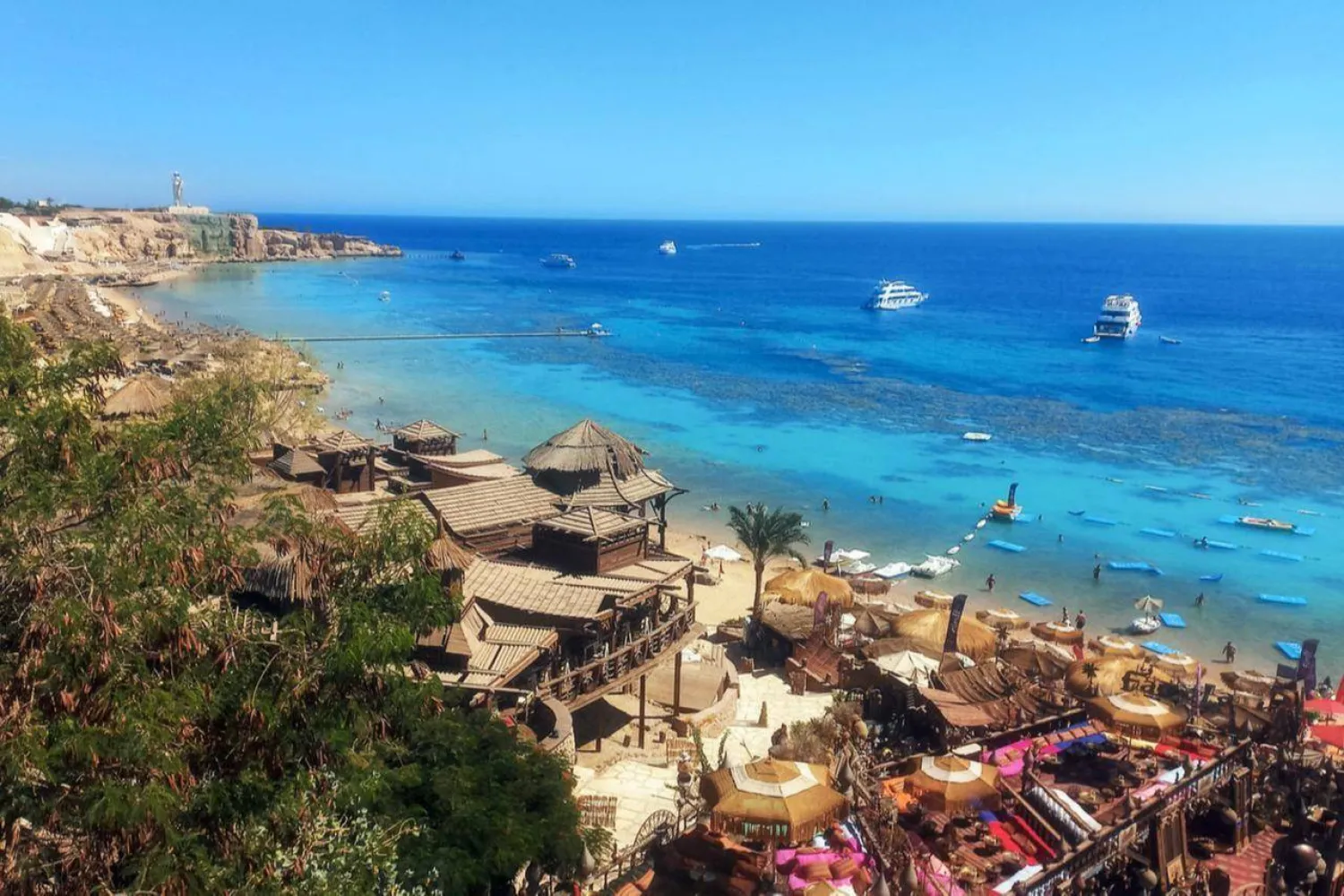 This picture shows a partial view of Egypt's Red Sea city of Sharm el-Sheikh, October 7, 2025. (AFP) 