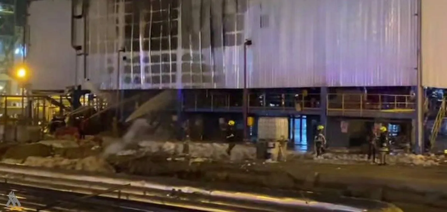 صورة لعملية إطفاء الحريق نشرتها وكالة الأنباء العراقية (واع)