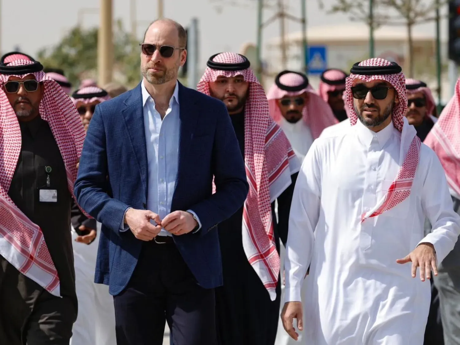 Suudi Arabistan Spor Bakanı Prens Abdulaziz bin Turki el-Faysal, Spor Bulvarı’nda Prens William’a eşlik etti. (X)