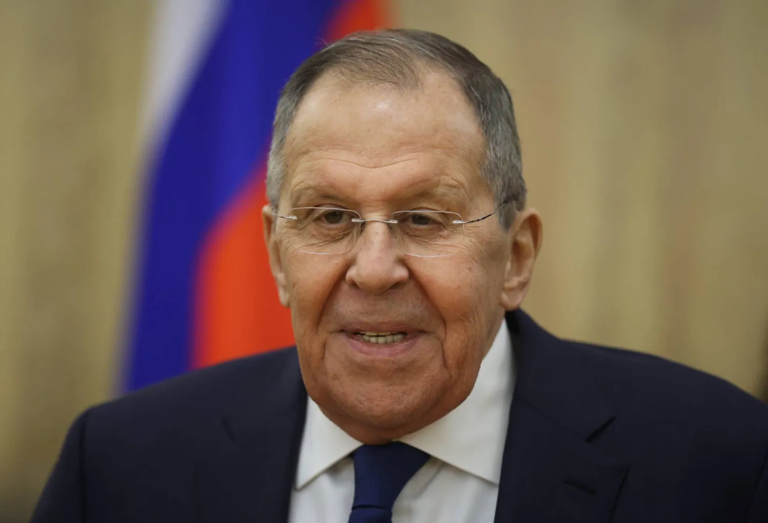 Russian Foreign Minister Sergei Lavrov reacts during a meeting with Tanzanian Minister of Foreign Affairs and East African Cooperation Mahmoud Thabit Kombo (not pictured), in Moscow, Russia, 09 February 2026. (EPA) 