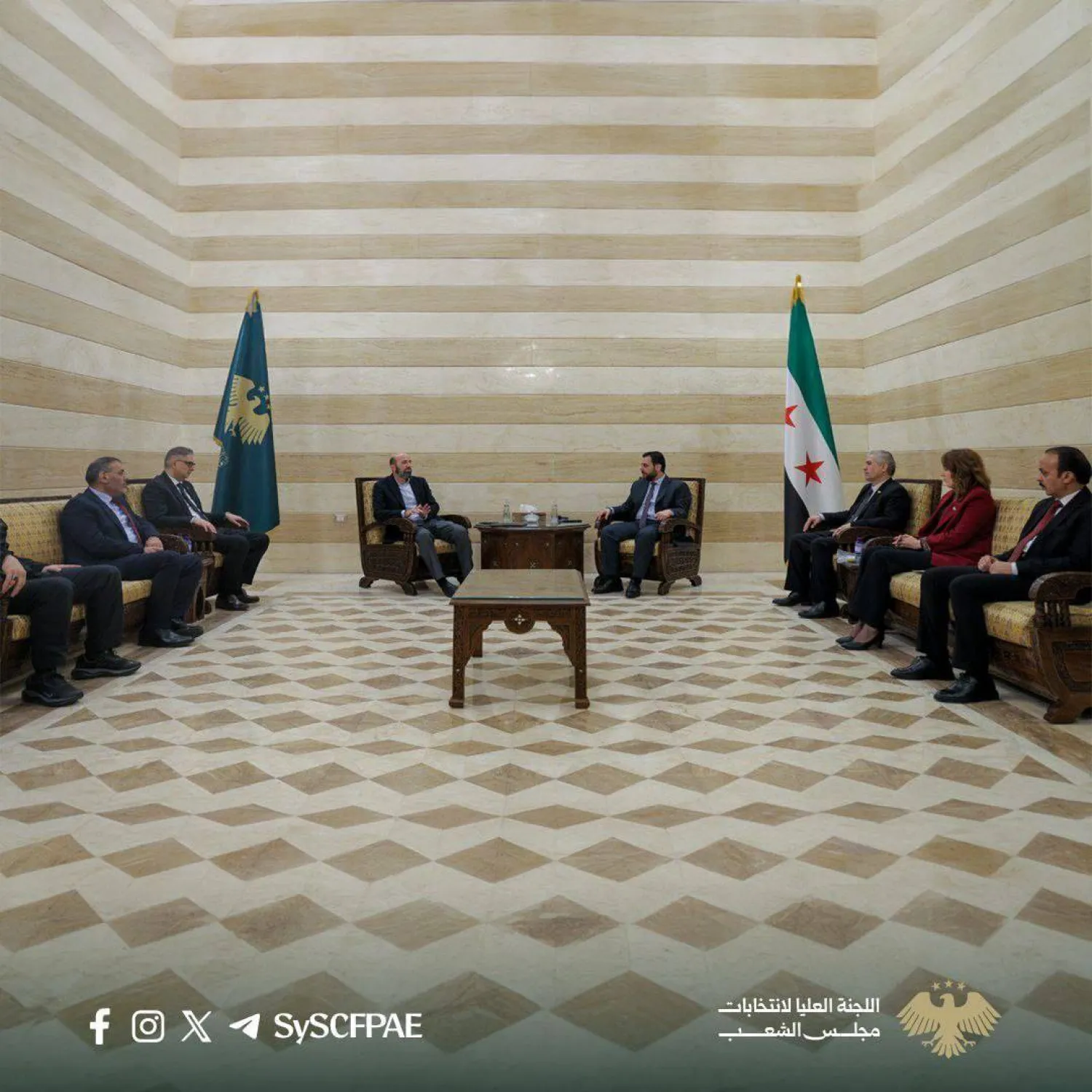 اجتماع اللجنة العليا لانتخابات مجلس الشعب في الرقة شمال سوريا الأربعاء (اللجنة العليا للانتخابات)