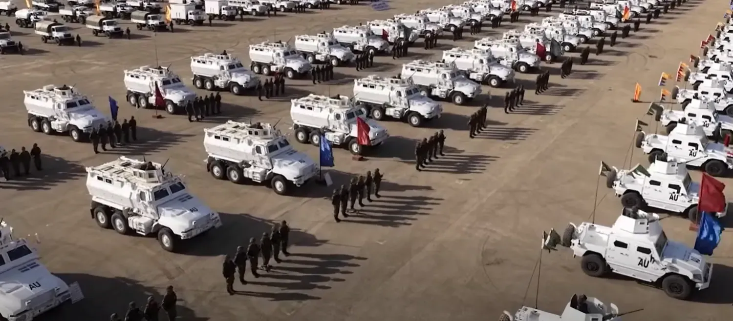 Mısır Ordu Sözcüsü’nün Afrika Birliği Destek ve İstikrar Misyonu’na (AUSSOM) katılan güçlerle ilgili paylaştığı videodan alınan ekran görüntüsü (Mısır Ordu Sözcüsü’nün Facebook sayfası)