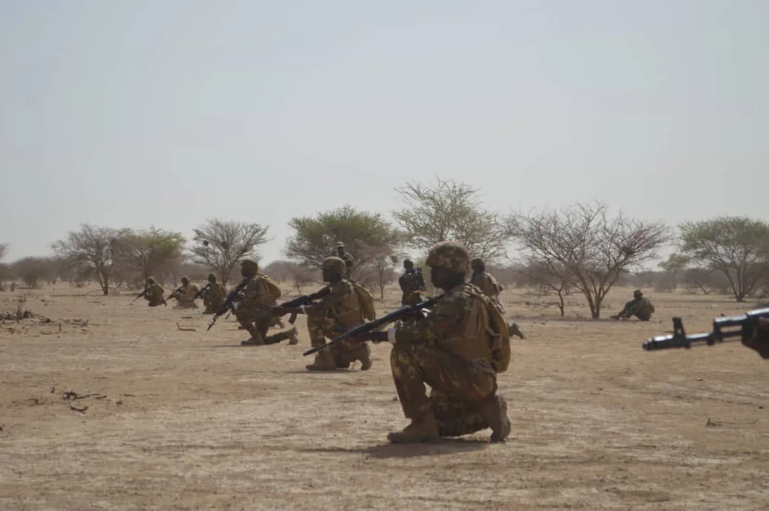 جيش النيجر خلال مناورات جنوب شرقي البلاد (الجيش النيجري)