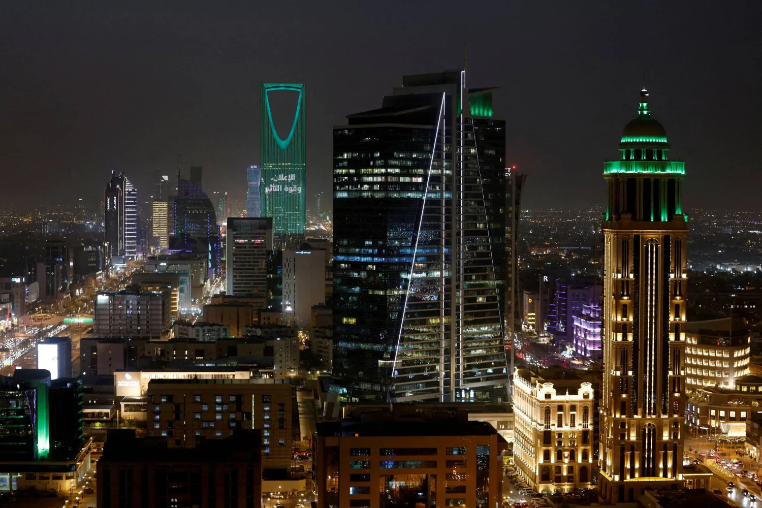 General view of Riyadh city during the early hour of evening at Riyadh, Saudi Arabia, May 28, 2025. (Reuters)