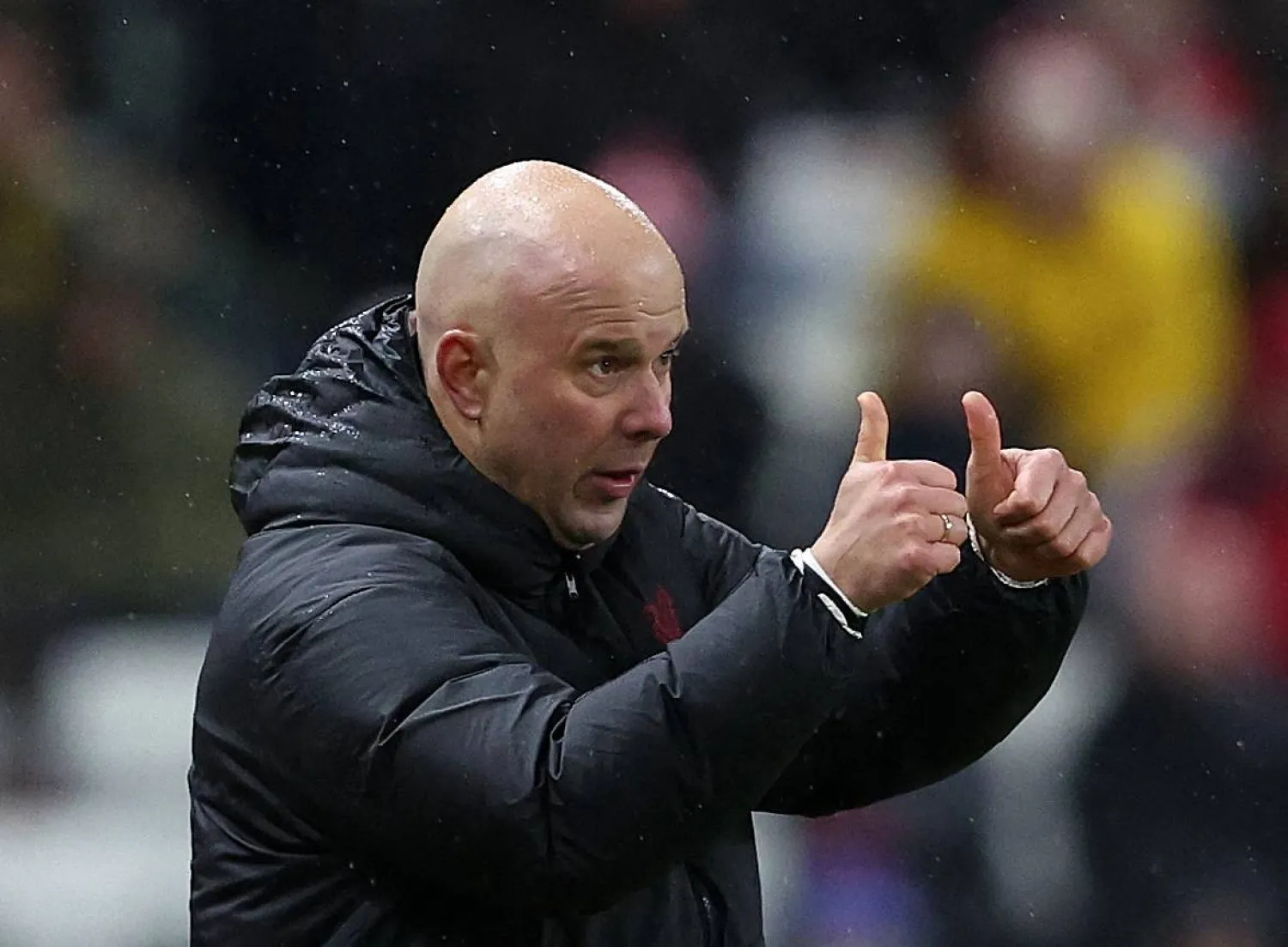 Soccer Football - Premier League - Sunderland v Liverpool - Stadium of Light, Sunderland, Britain - February 11, 2026 Liverpool manager Arne Slot reacts REUTERS/Scott Heppell  