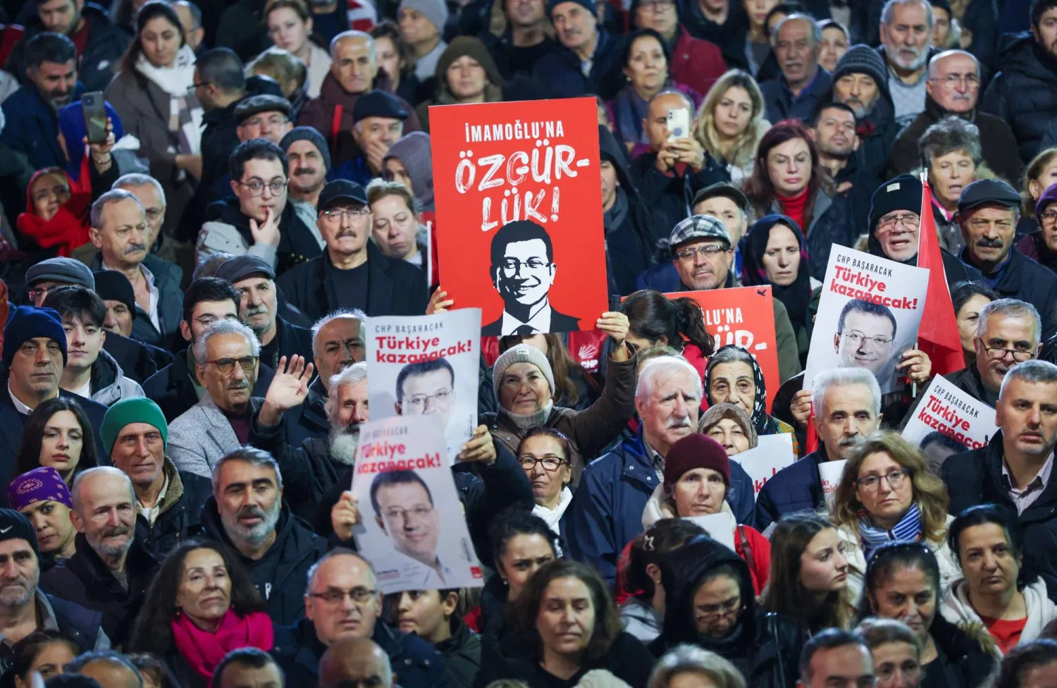 The protest demonstrations in Türkiye against the arrest of İmamoğlu have been ongoing since March 2025 (account of the Republican People's Party on X)