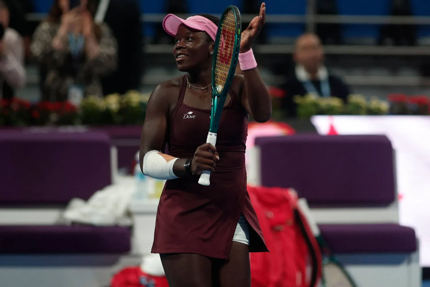 فيكتوريا مبوكو تتألق في الدوحة (أ.ف.ب)