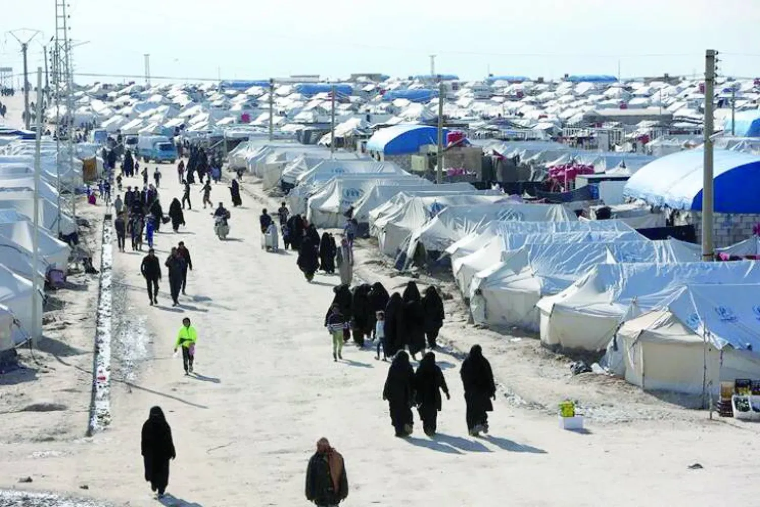 Suriye'deki el-Hol kampının ana caddesi (Arşiv- Reuters)