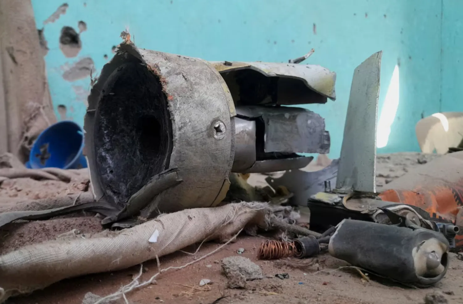 Remnants of a shell that targeted the refugee center, in El Fasher, Sudan, October 7, 2025. REUTERS/Mohyaldeen M Abdallah 