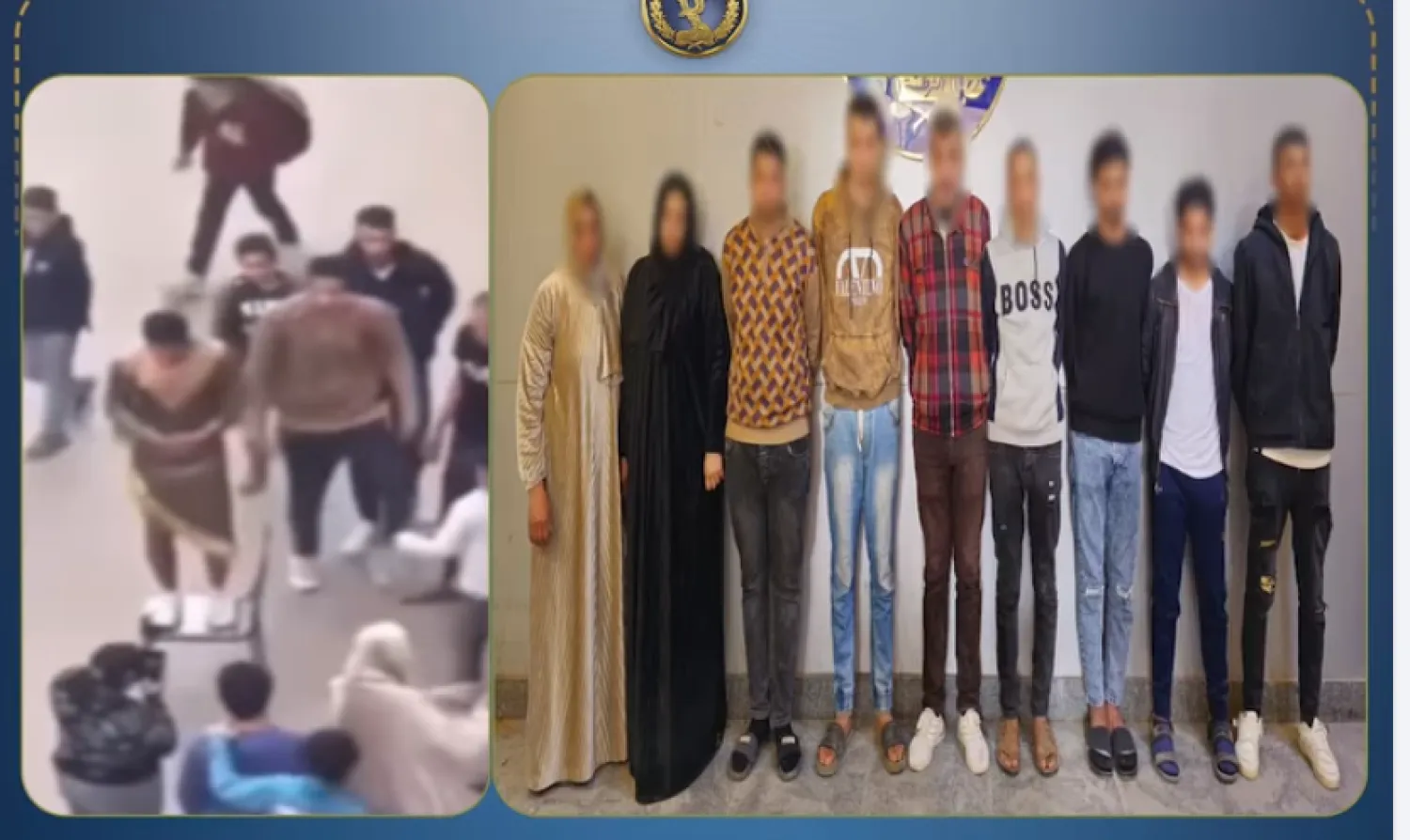 توقيف المتهمين بالاعتداء على عامل في القليوبية (وزارة الداخلية المصرية)