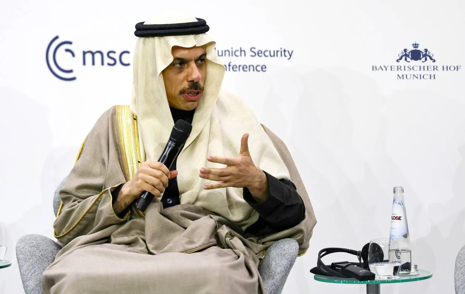 Saudi Arabia's Foreign Minister Prince Faisal bin Farhan Al Saud attends the 62nd Munich Security Conference (MSC) at the hotel 'Bayerischer Hof', in Munich, Germany, 13 February 2026. EPA/RONALD WITTEK