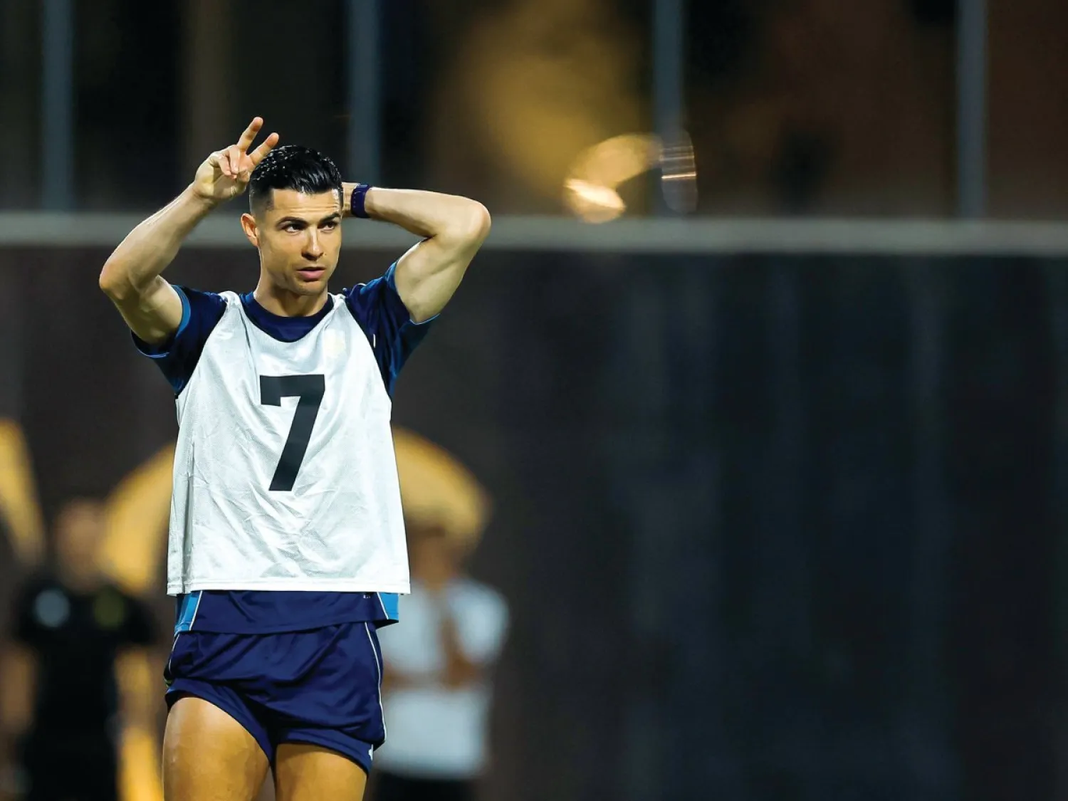 
رونالدو في تدريبات النصر الأخيرة (موقع النادي)