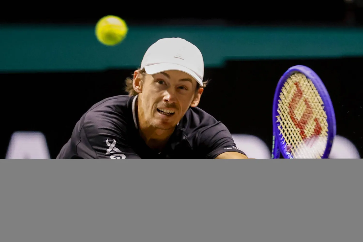 Alex de Minaur of Australia in action against Ugo Humbert of France during their men's singles semi-finals match at the Rotterdam Open tennis tournament in Ahoy, Rotterdam, 14 February 2026.  EPA/