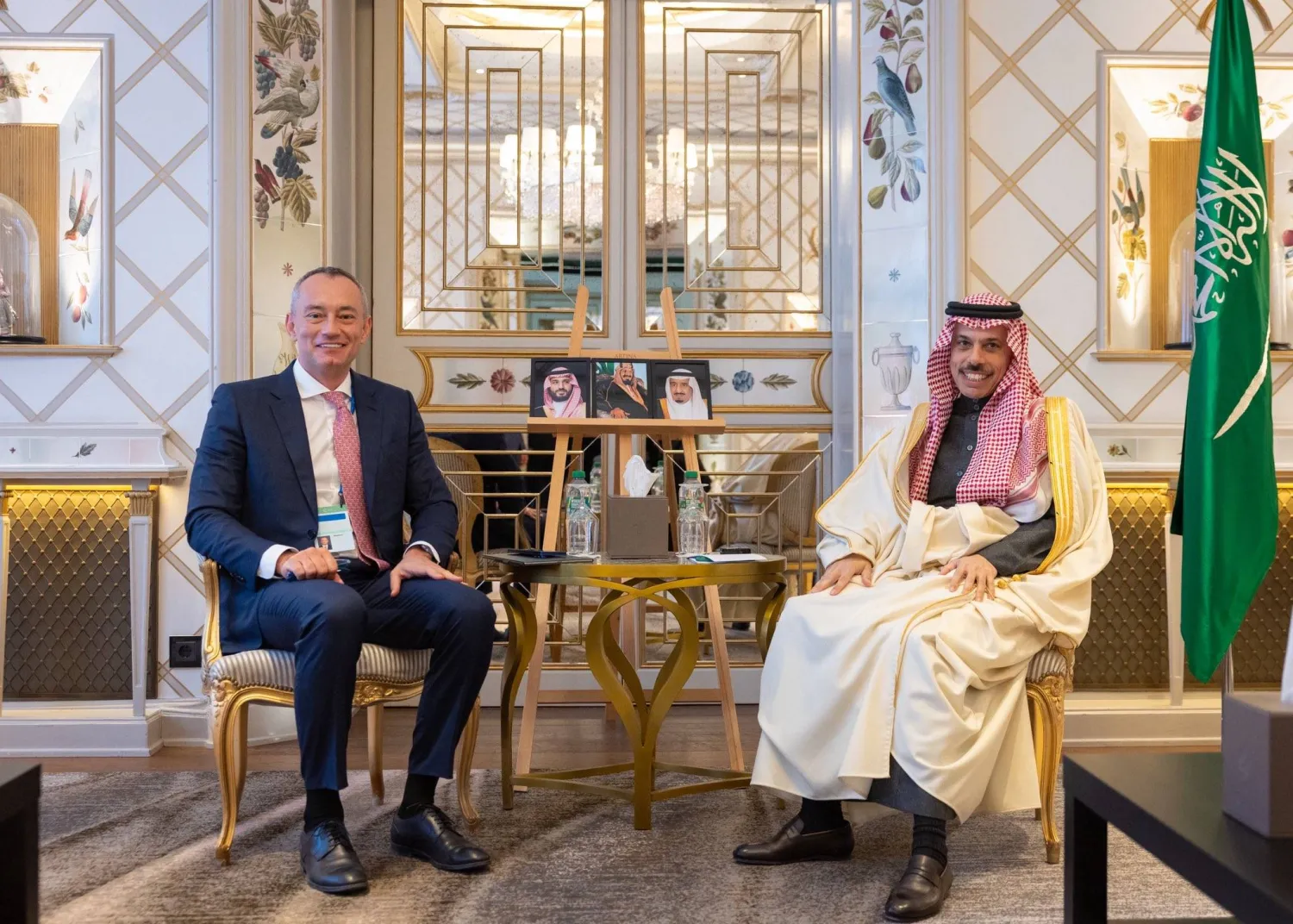 Prince Faisal met with Nickolay Mladenov on the sidelines of the Munich Security Conference. SPA