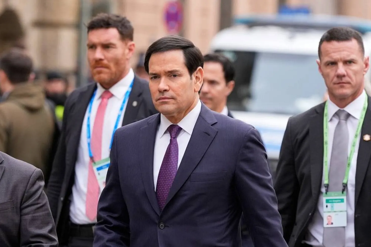 US Secretary of State Marco Rubio walks to a meeting of G7 foreign ministers at the Munich Security Conference in Munich, Germany, February 14, 2026. (Reuters)