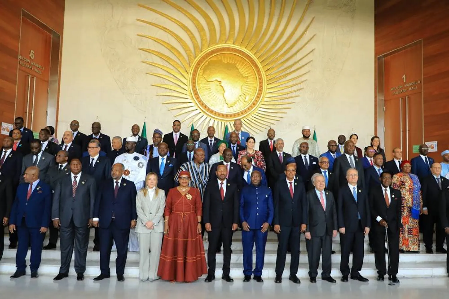 Participants pose for a family photo during the African Union’s 39th Ordinary Session of Assembly of Heads of State and Government in Addis Ababa, Ethiopia, 14 February 2026. (EPA) 