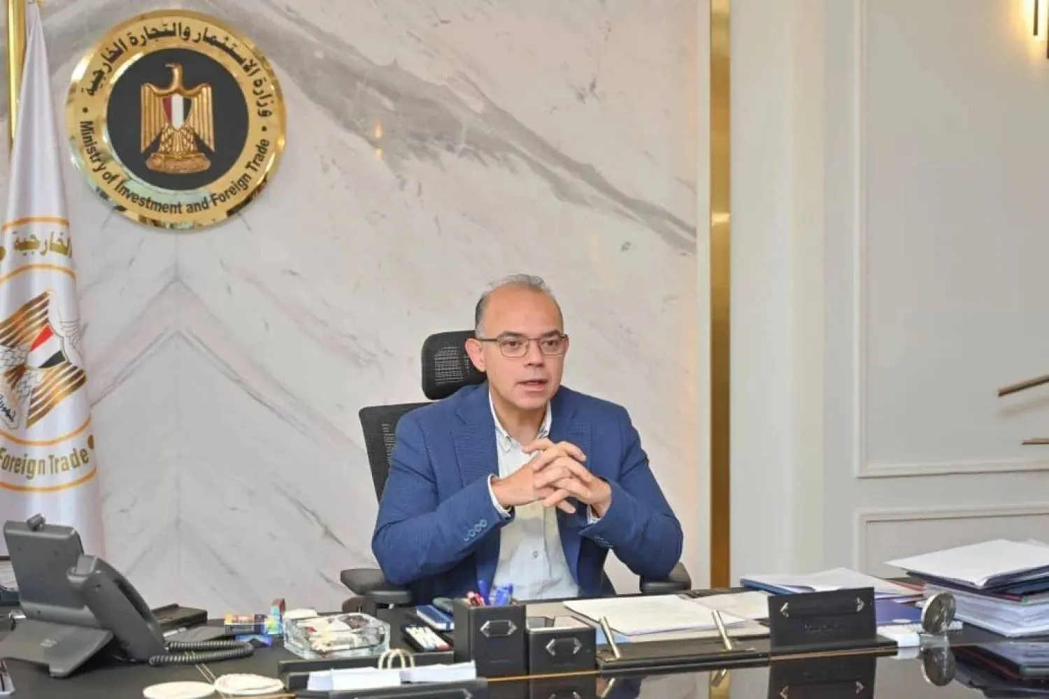 Mohamed Farid, Minister of Investment and Foreign Trade, at the “Disruptech Sharm 2026 – Fintech and Beyond” conference. (Egyptian Ministry of Investment). 