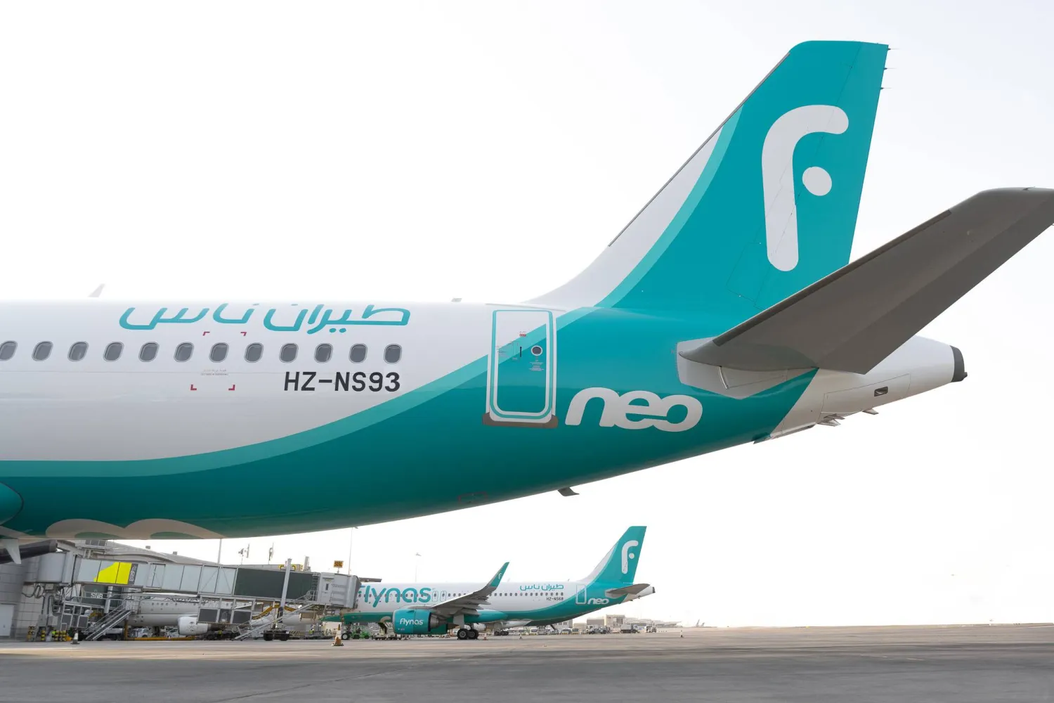 إحدى طائرات شركة «طيران ناس» السعودية (الشرق الأوسط)