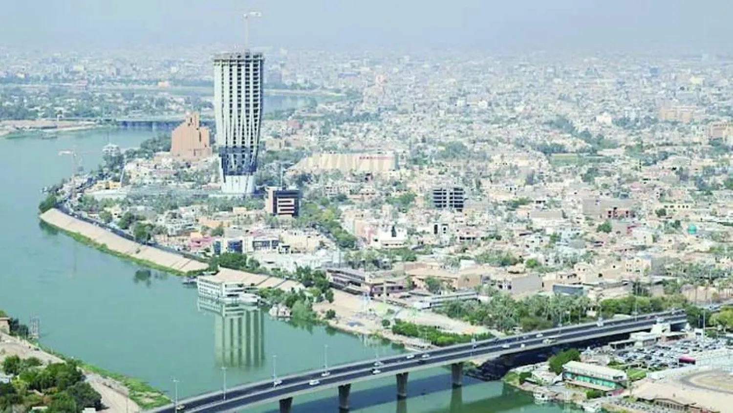 صورة جوية لجانب من بغداد (متداولة)