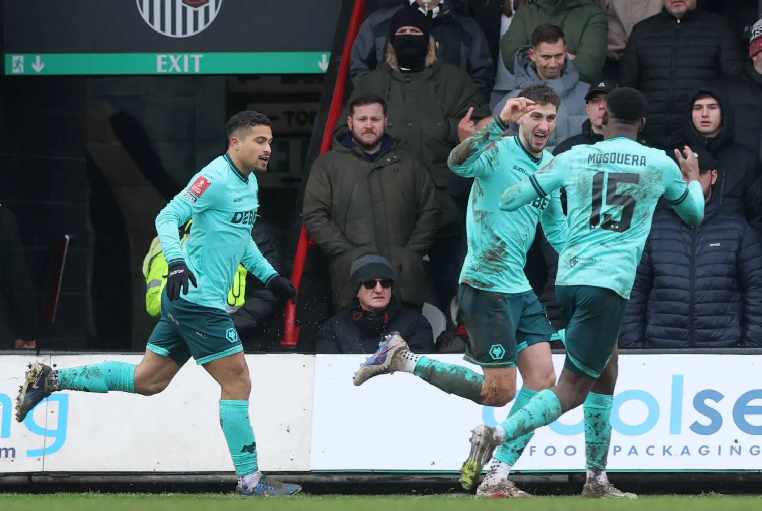 فرحة لاعبي وولفرهامبتون بالفوز في كأس إنجلترا (د.ب.أ)