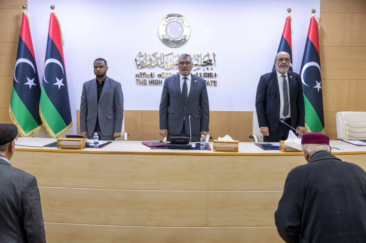 صورة وزعها المجلس الأعلى للدولة لجلسته الأحد