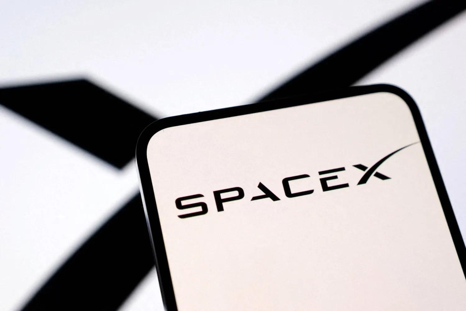 The SpaceX logo is seen in this illustration taken, March 10, 2025. (Reuters)
