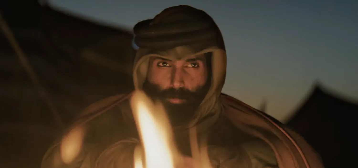 الممثل فهد القحطاني في لقطة من برومو مسلسل «كحيلان» (شاهد)