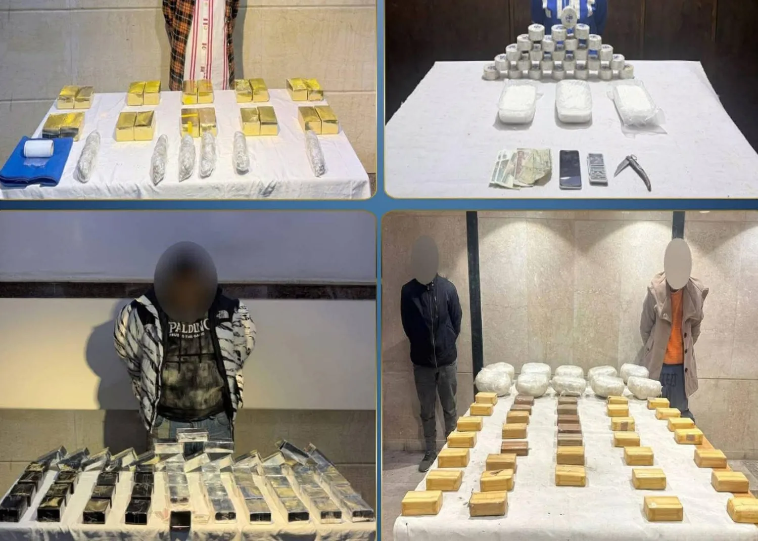 مضبوطات وزارة الداخلية في إحدى قضايا المخدرات فبراير 2026 (وزارة الداخلية)