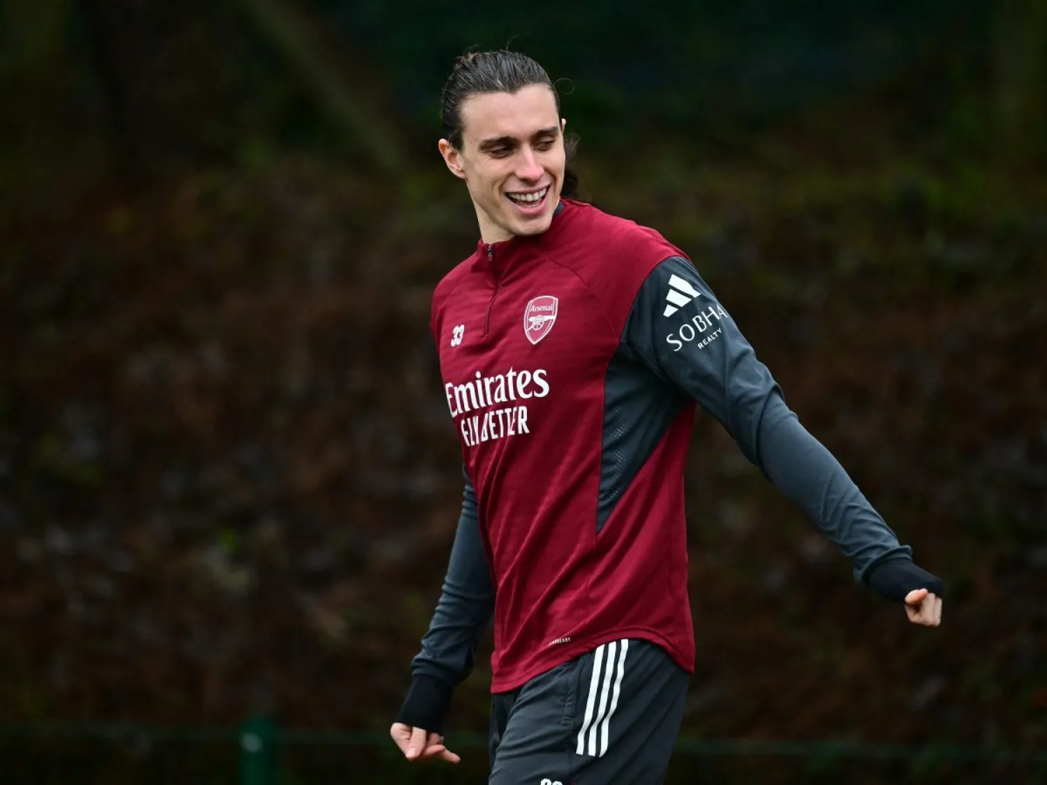 ريكاردو كالافيوري مدافع آرسنال (أ.ف.ب)