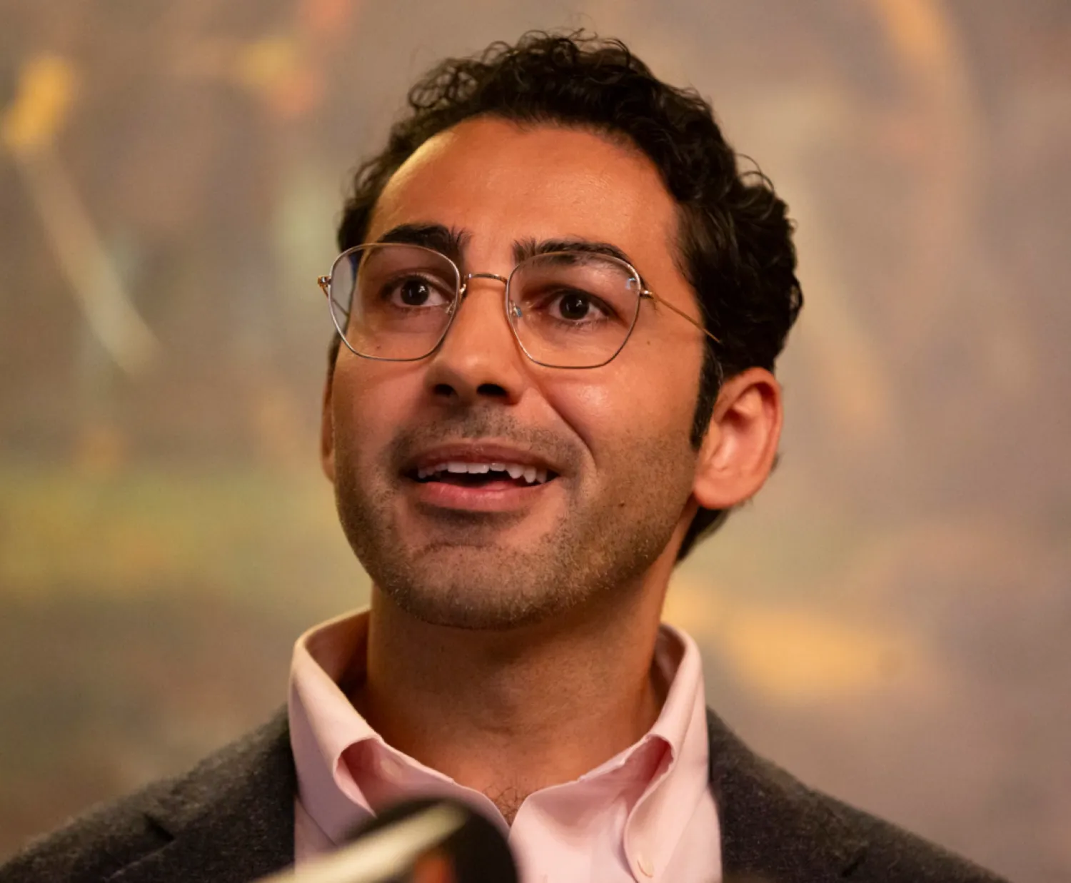 Mohsen Mahdawi at a press conference in Vermont last year - Photo by Alex Driehaus/AP