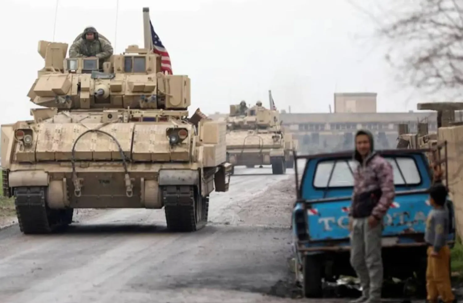 A US Army patrol in the Syrian city of Qamishli (Reuters file photo)