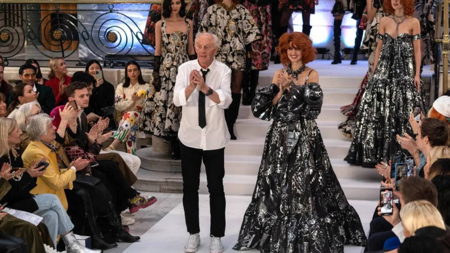 London Fashion Week will pay tribute to iconic designer Paul Costelloe who died in November, and had been a stalwart of the British captial's catwalks since the show was launched in 1984. Niklas HALLE'N / AFP/File
