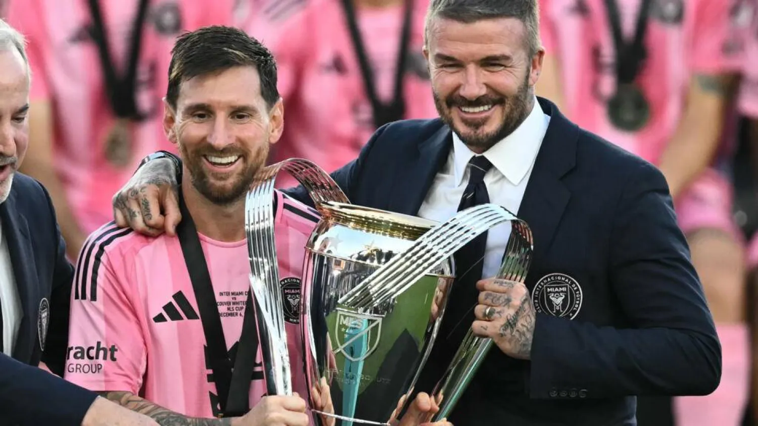 Argentine forward Lionel Messi won the MLS Cup for Inter Miami, co-owned by David Beckham. CHANDAN KHANNA / AFP/File
