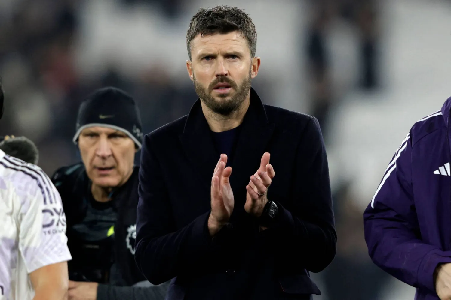 مايكل كاريك مدرب مانشستر يونايتد (أ.ف.ب)