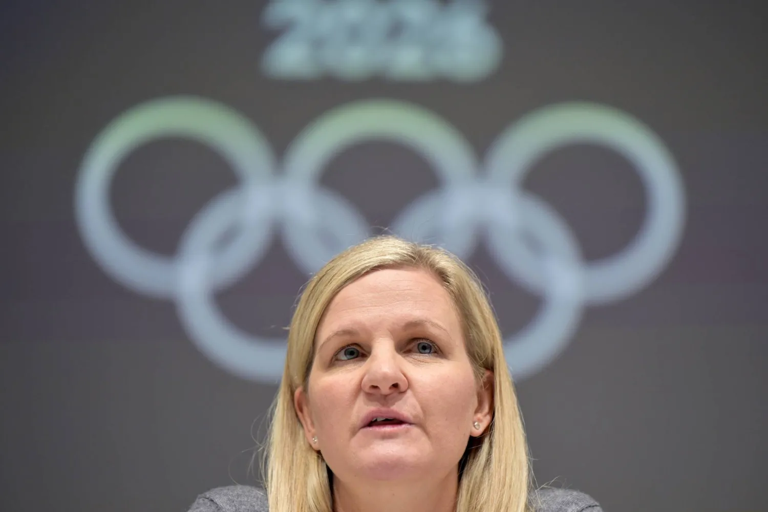  20 February 2026, Italy, Milan: President of the International Olympic Committee (IOC) Kirsty Coventry holds a press conference. (dpa)
