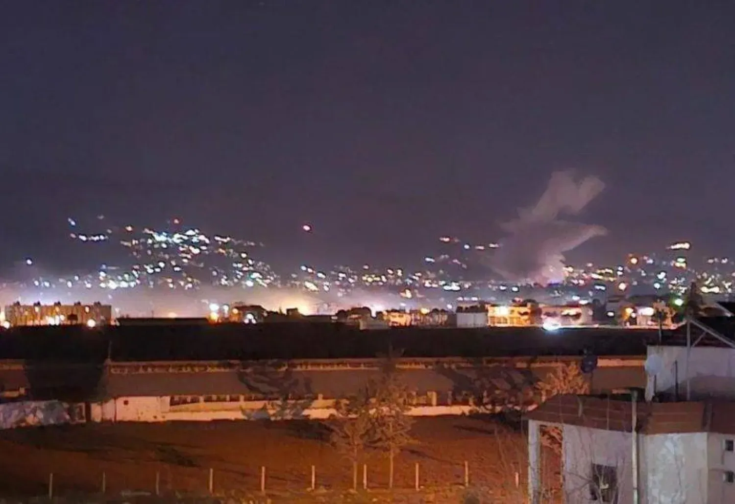  İsrail’in Bekaa Vadisi’ne düzenlediği hava saldırılarından (Sosyal medya)