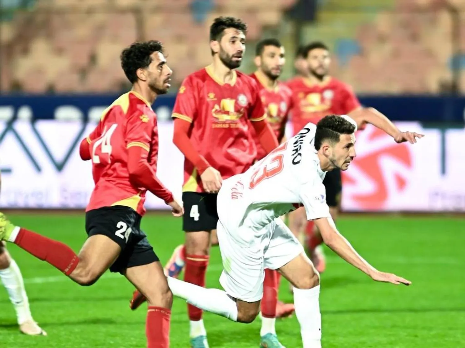  فتوح لاعب الزمالك لحظة تسجيله الهدف في مرمى سيراميكا (موقع النادي)