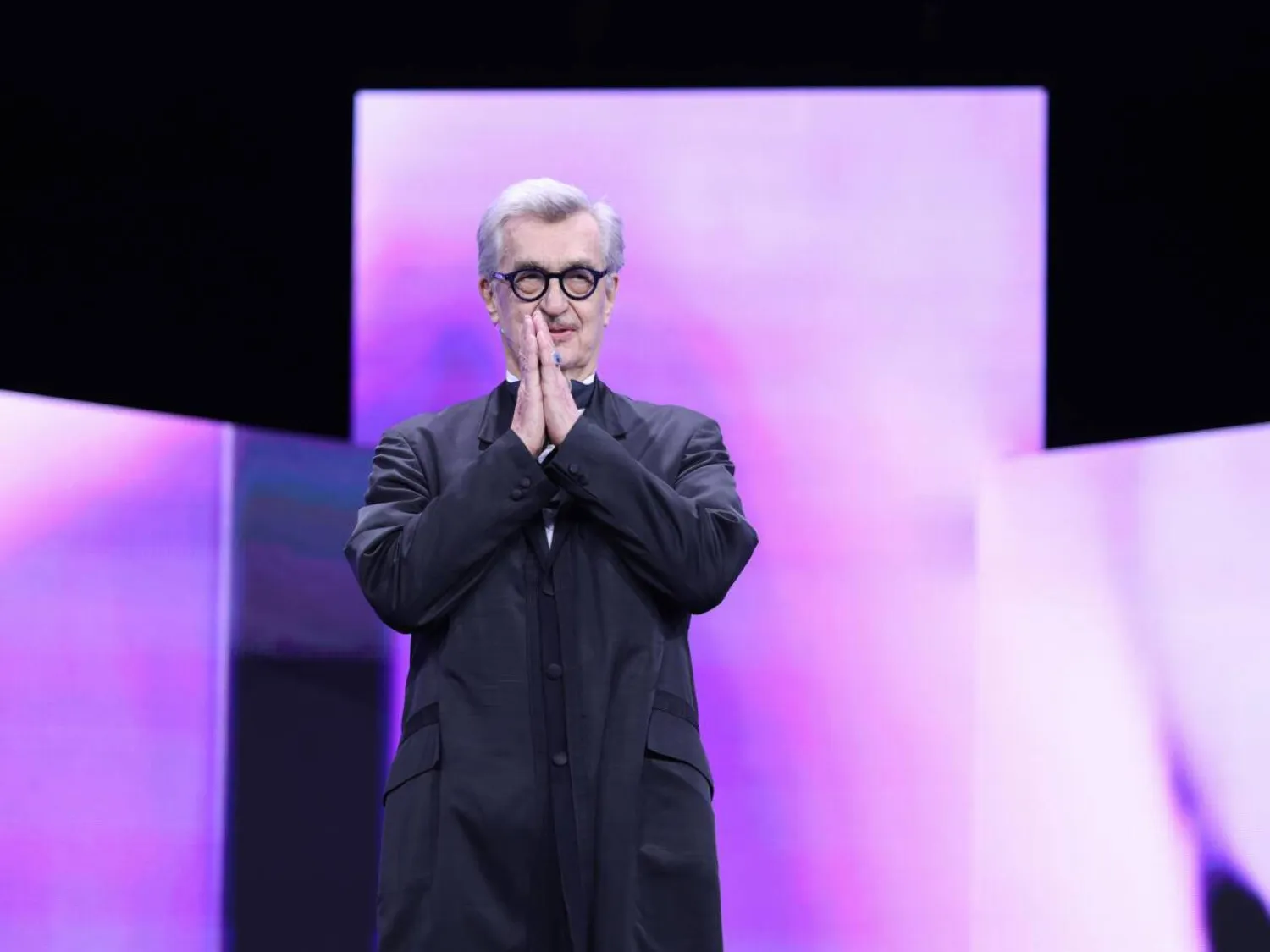 Jury president Wim Wenders at the opening of the Berlin Film Festival which has been rocked by political controversy. Ronny HARTMANN / AFP
