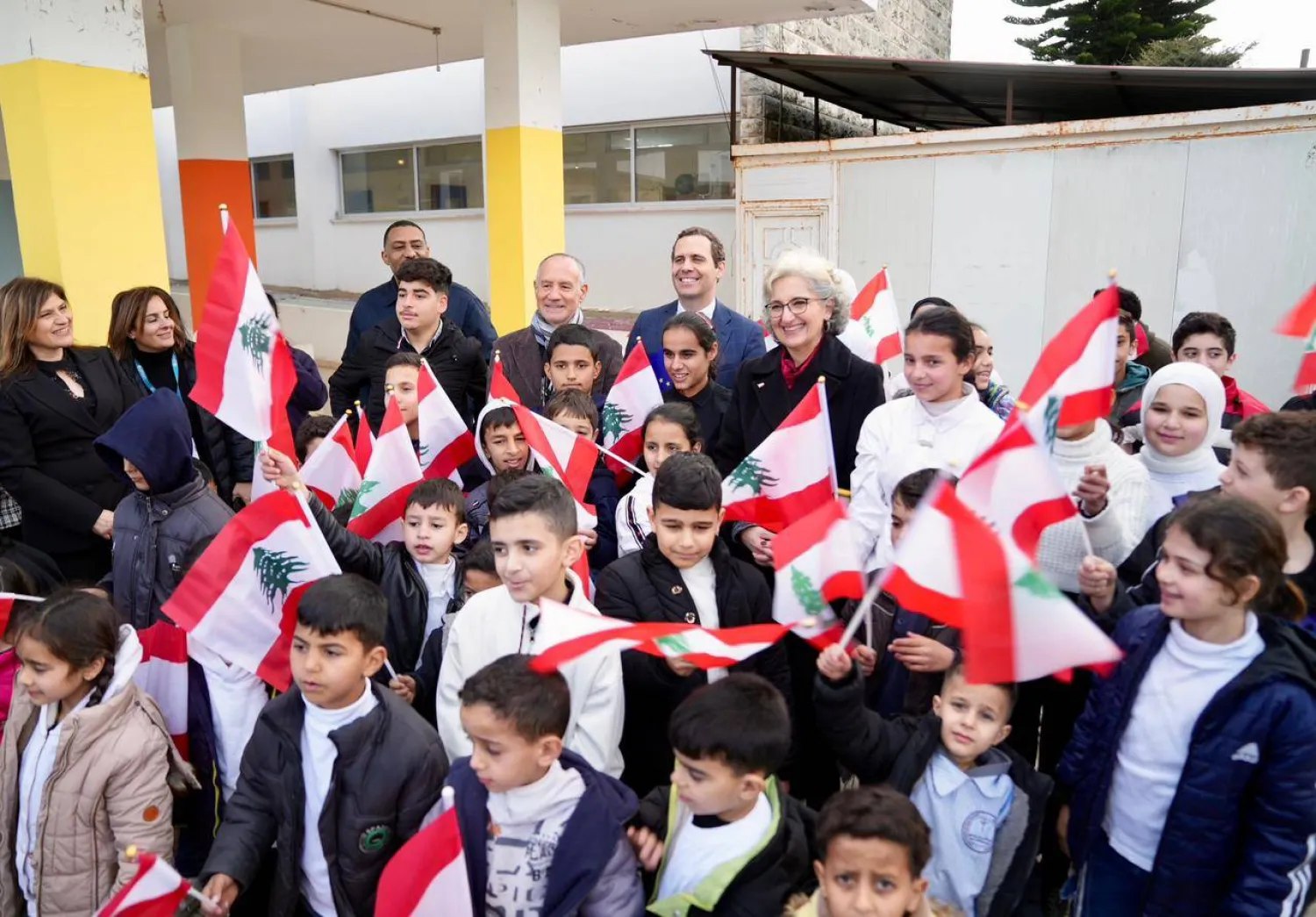 الوزيرة ريما كرامي ومسؤولون دوليون يلتقون تلامذة في جنوب لبنان (اليونيسف)