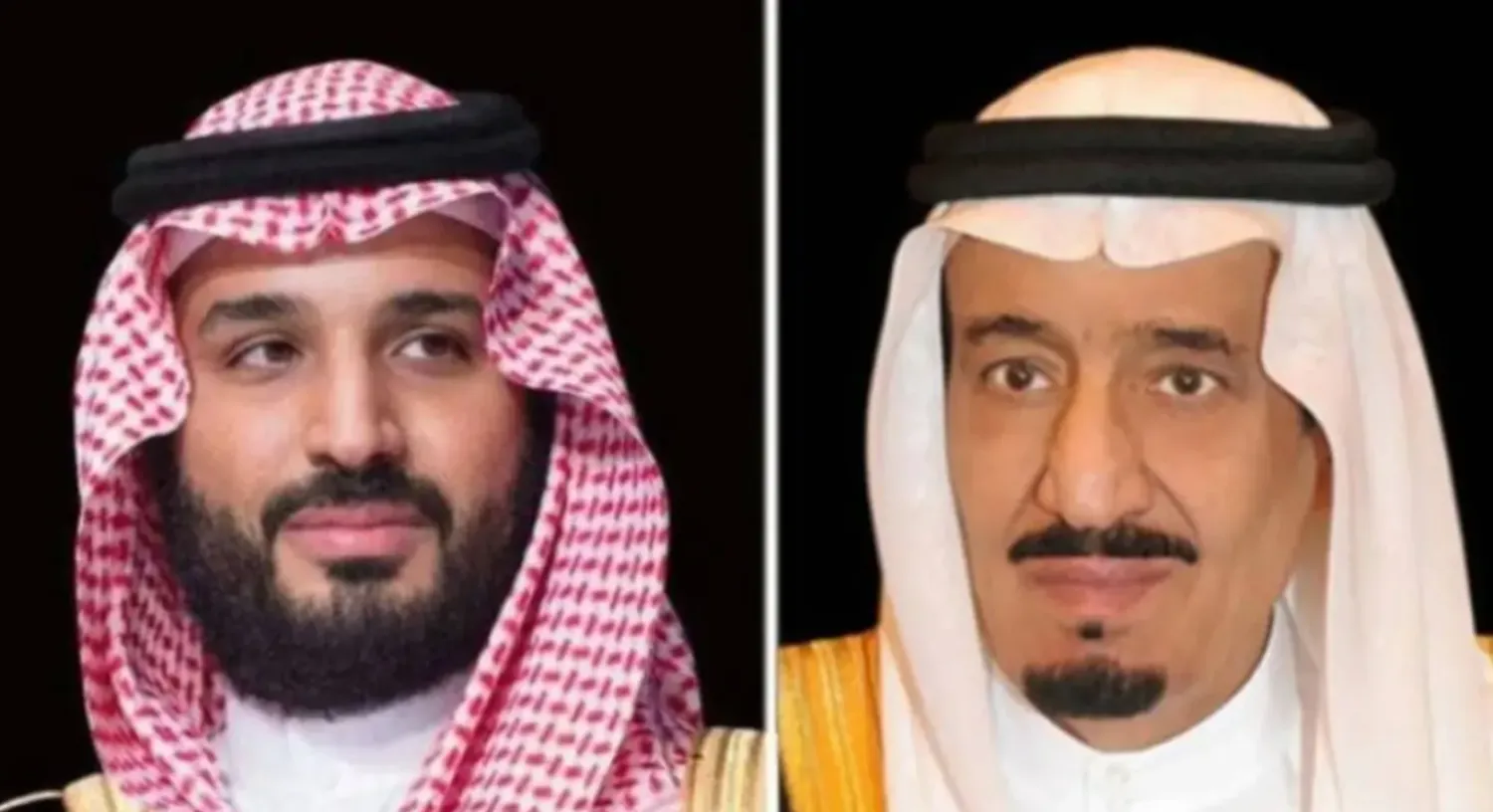 Custodian of the Two Holy Mosques King Salman bin Abdulaziz Al Saud and Saudi Crown Prince Mohammed bin Salman bin Abdulaziz (AAWSAT)