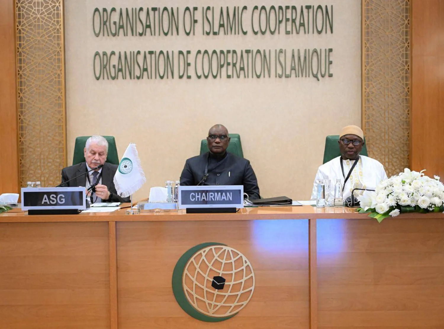 جانب من الاجتماع الاستثنائي للجنة التنفيذية على مستوى وزراء الخارجية (منظمة التعاون الإسلامي)