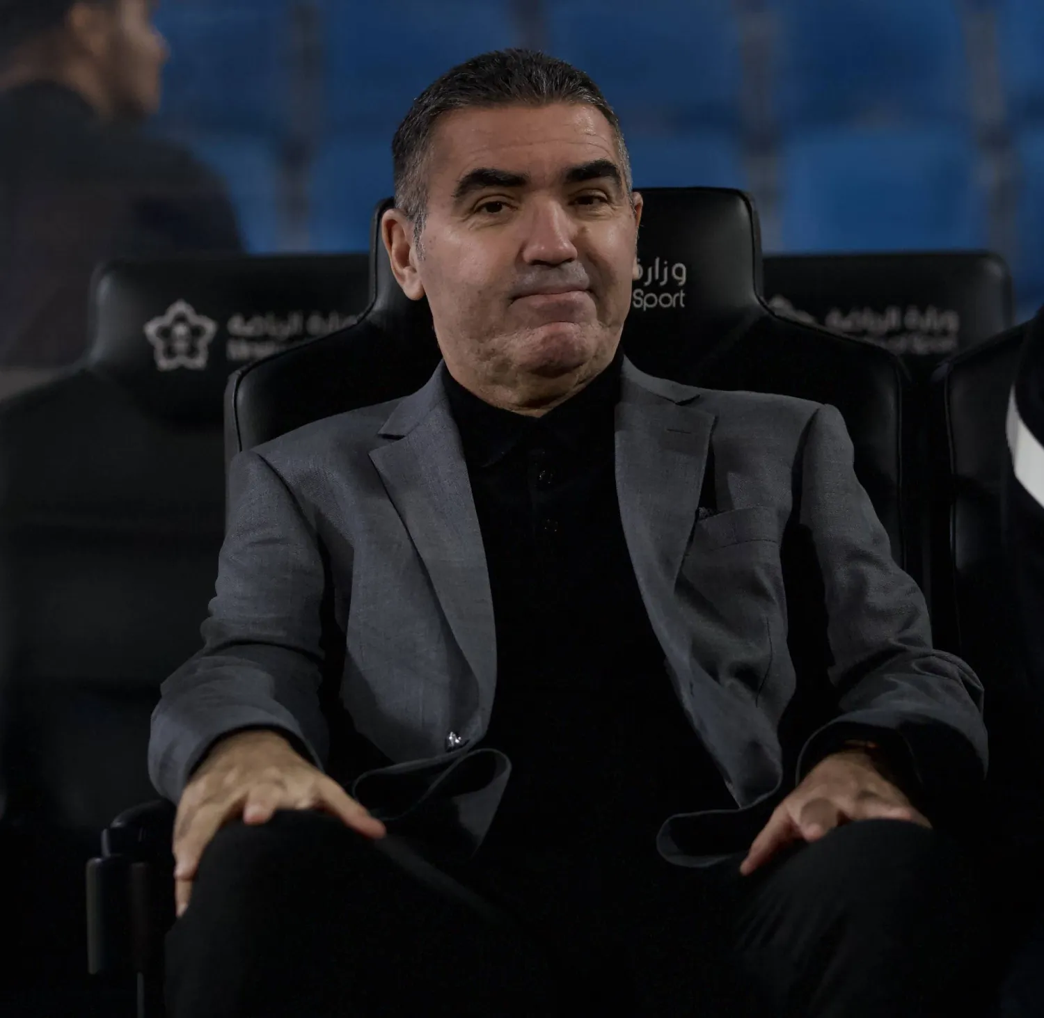 التونسي جلال قادري مدرب فريق الحزم (تصوير: نايف العتيبي) 