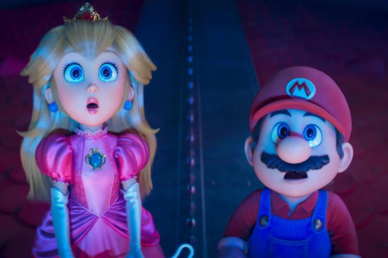 Peach ve Mario, Süper Mario Galaksi Filmi'nde (Illumination)